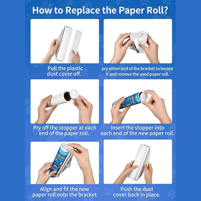 DELOMO 9.45” Large Lint Roller Refills, 6 Racks, 540 Extra Sticky Sheets | Sticky Roller Refills, Easy Tear Sheets, Compatible Only with DELOMO 9.45” Lint Roller, Floors, Carpets, Couches, Pet Hair