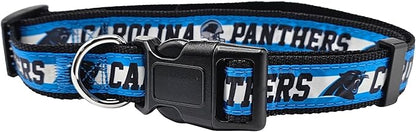Pets First NFL Carolina Panthers Licensed PET COLLAR, Large - Heavy-Duty, Strong, and Durable Dog Collar. Available in 31 Football Teams and 4 Sizes
