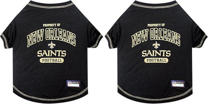 Pets First Shirt for Dogs & Cats - NFL NEW Orleans Saints Dog T-Shirt, X-Large. - Cutest Pet Tee Shirt for The Real Sporty pup (Pack of 2)