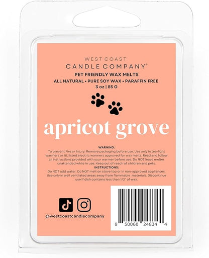 Pet Safe Wax Melts for Dogs | Non Toxic Soy Wax Melts | Natural, Paraffin-Free, Clean Burning | Odor Eliminating Wax Cubes | Apricot Grove
