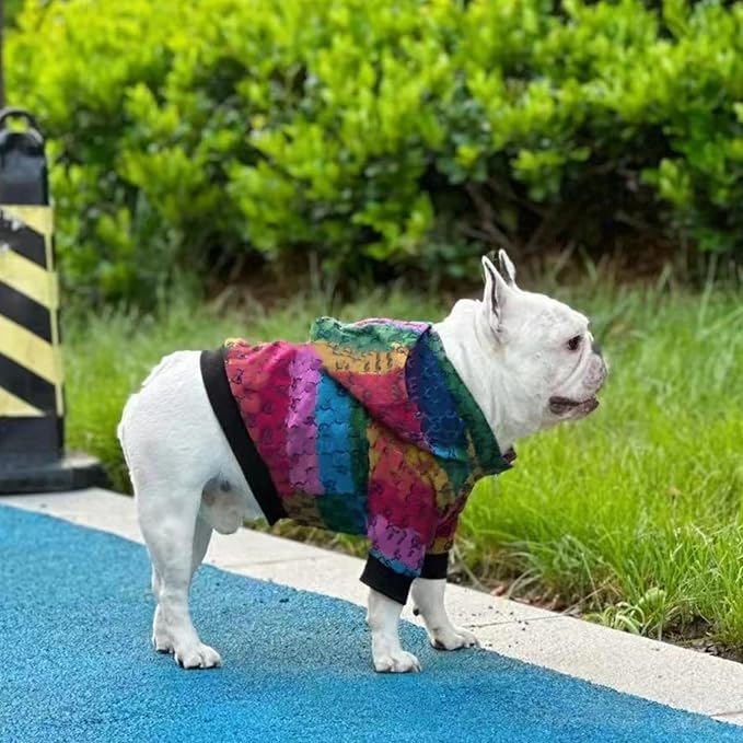 Dog Hoodie Luxury Winter Small Dog Jacket Clothes Classic Designer French Bulldog Teddy Pug Puppy Clothes(XL)