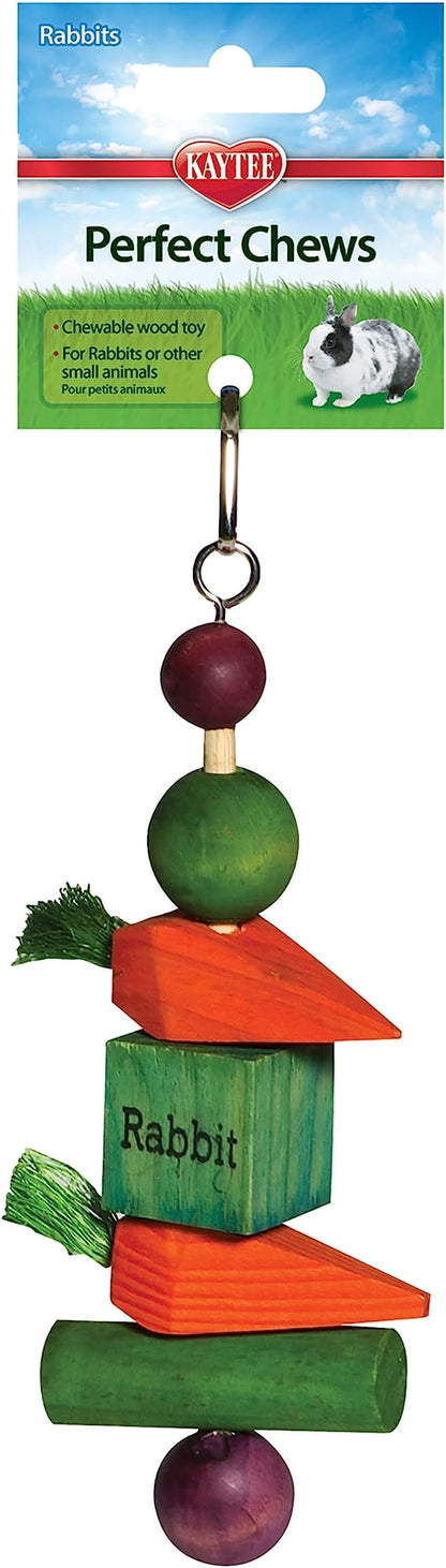 Kaytee Perfect Chews Hanging Wood Chew Toy for Pet Rabbits and Other Small Animals