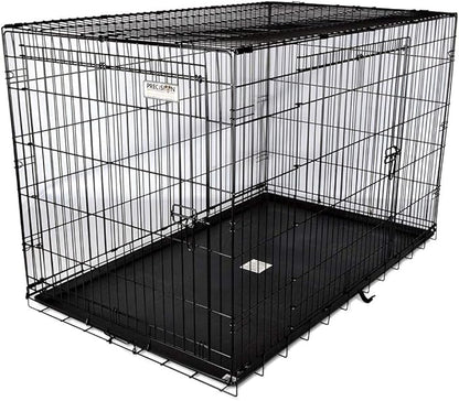 Precision Pet Products Two Door Great Crate Wire Dog Crate, 42 Inch, For Pets 70-90 lbs, With 5-Point Locking System