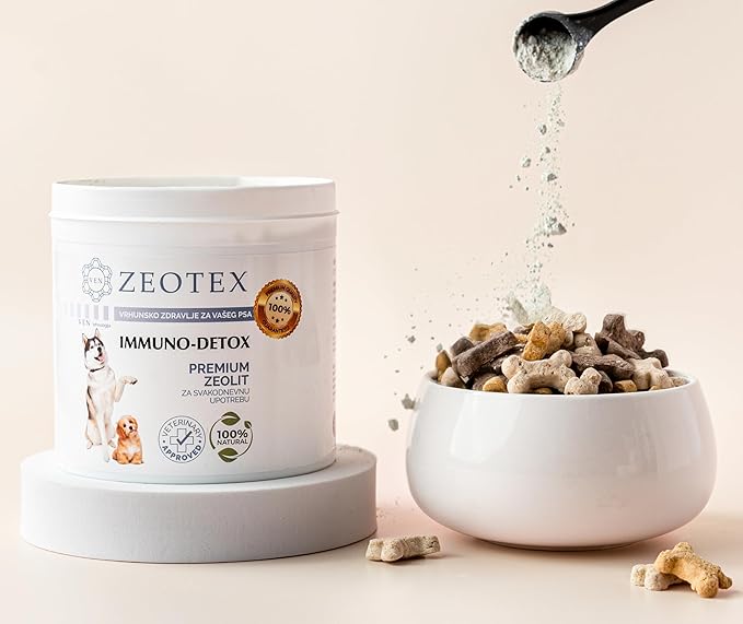 Zeolite Powder 100% Natural Food Supplement for Immunity & Detox, Digestive Health, Joint Health Supplement Powder, Liver Detox, Enhance Pet Health w/Easy-to-Use Pet Supplements, 120g/4.23 oz.