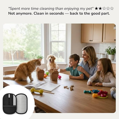 Pet Hair Remover — Upgraded 2 Sided Fur Remover Tool with Easy Grip, Reusable Electrostatic Pet Hair Remover Glove, Effortless Cleaning for Couch, Carpet, Car Seat & Furniture