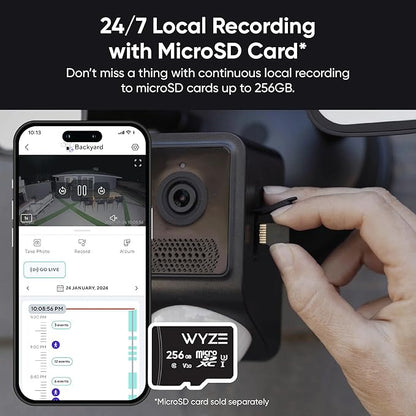 WYZE Floodlight Camera v2, Security Camera Outdoor, 2K HD with Color Night Vision, 2800-Lumen LEDs, 160° Wide View, 105dB Siren, Works with Alexa & Google Assistant, Wired, Free Expert Support