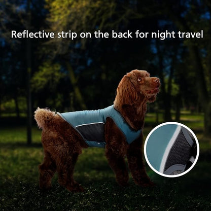 UPF 50+ Sun Protection Dog Shirt for Medium Dogs - Quick-Dry Breathable Sleeveless Vest with Reflective Strips, Sports Fan T-Shirt, Lightweight UV Protective Apparel P23ST00501XXL