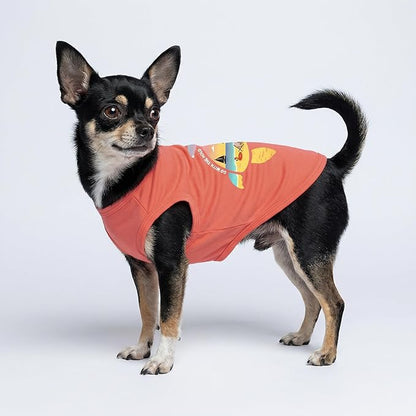 Fitwarm Hawaiian Sea Turtle Dog Shirt, Tropical Summer Clothes for Small Dogs Boy Girl, Funny Pet Outfit, Orange, XL