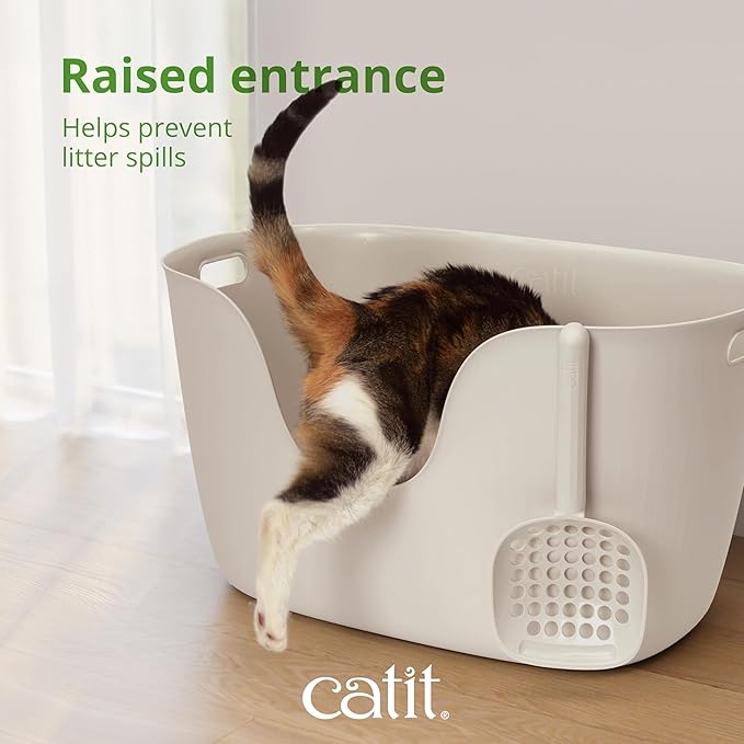 Catit Loo Litter Box, White, with Scoop