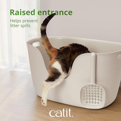 Catit Loo Litter Box, White, with Scoop
