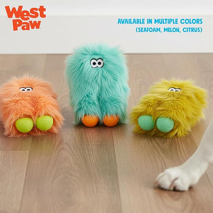 WEST PAW Rowdies Astrid Durable Plush Dog Toy with Reinforced Seams and Chew Resistant Design for Tough Play Safe Indoor or Outdoor Fun for Dogs Who Deserve the Best - Citrus