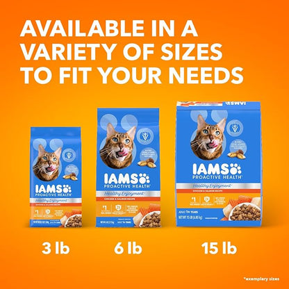 IAMS Healthy Enjoyment Dry Cat Food Chicken & Salmon Recipe, Cat Food Dry Recipe, 6 lb. Bag