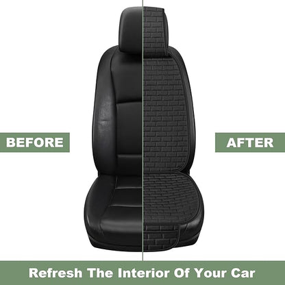 VarCozy Linen Car Seat Covers, Breathable Front Pair Seat Covers for Cars with Non-Slip Protector for All Seasons, Universal Front Seat Covers for Cars, SUVs, Trucks