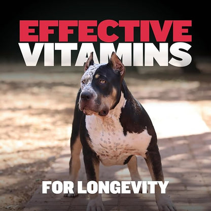 Bully Max Dog Chews & Multivitamin Treats for Puppy & Adult Dogs - 75 Soft Chews, Dog Supplements & Vitamins for All Breeds - Skin, Coat, Brain, Heart, Digestive Health, Immunity, Joint Support