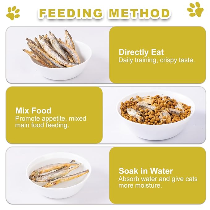 Dylan's cabin Freeze Dried Capelin Fish - Single Ingredient Cat and Dog Treats Natural Animal Protein Healthy Tasty Snacks for Training (85g)
