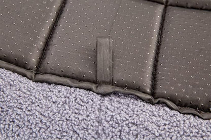 SHENGOCASE 4-Pack 10.6" L x 17" W Rectangular Teddy Fleece Cat Bed Cushion with Bolster for Cat and Small Dog, Anti-Skip Bottom, Machine Washable