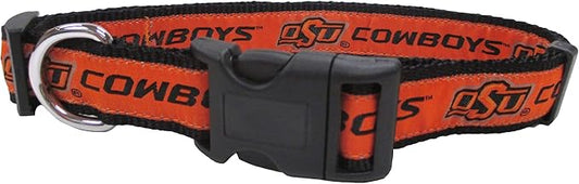Pets First Collegiate PET Collar OLD VERSION Oklahoma State Cowboys Dog Collar, Size Large. Best Sports Team Collar for Dogs & Cats. A Shiny & Colorful Dog & Cat Collar Licensed by The NCAA