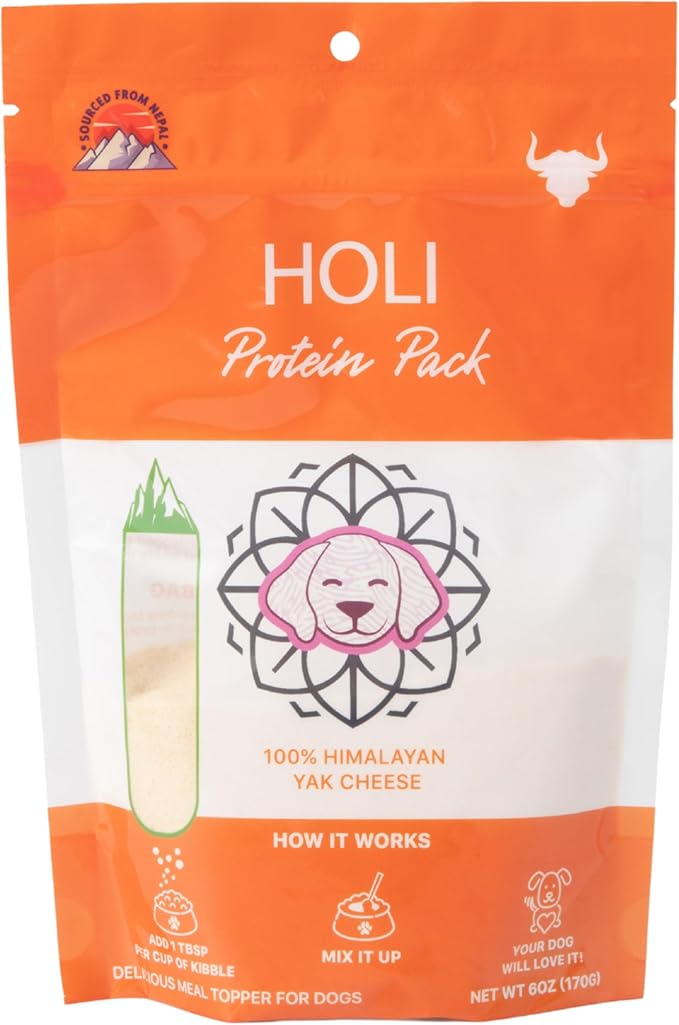 HOLI Dehydrated Himalayan Yak Cheese Dog Food Topper - All Natural Dog Food Flavor Enhancer - (6oz 2-Pack)