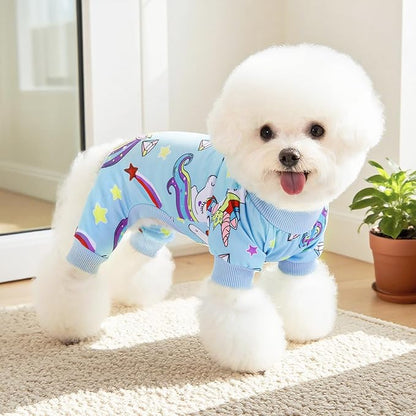 XPUDAC 4 Pieces Dog Pajamas for Large Dogs Pjs Clothes Puppy Onesies Outfits for Doggie Duck Shirts Sleeper for Pet Cats Jammies-5X-Large