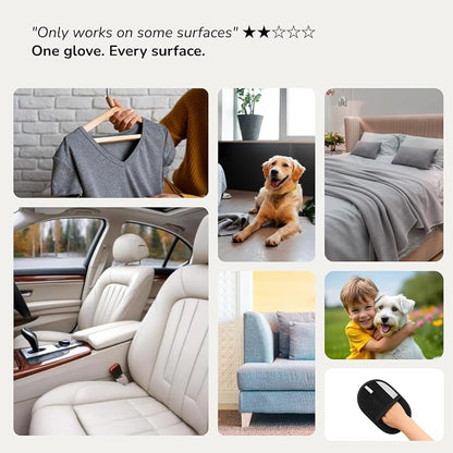 Pet Hair Remover — Upgraded 2 Sided Fur Remover Tool with Easy Grip, Reusable Electrostatic Pet Hair Remover Glove, Effortless Cleaning for Couch, Carpet, Car Seat & Furniture
