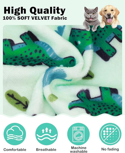 CuteBone Dinosaur Costume Dog Pajamas, Stretchy Spandex Crystal Velvet Sleepwear Coat for Small Dogs, Soft & Warm Pet Outfit Clothes for Cold Weather, Cozy Pullover Design COSP16L