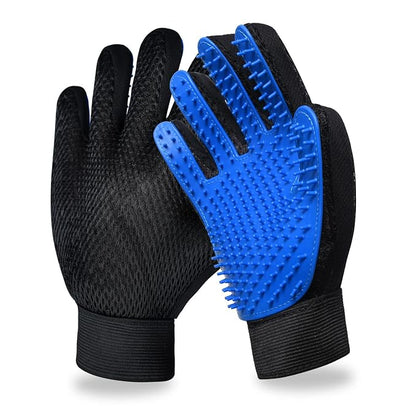 Cat Grooming Glove Brush, Pet Hair Remover Tool, 1 Pair Reusable Dog Hair Fur Remover for Carpet, Furniture, Couch, Clothes, Eco-Friendly and High efficiency (Blue) | Reusable Dog Hair Fur Remover for Carpet, Furniture, Couch, Clothes, Eco-Friendly and...