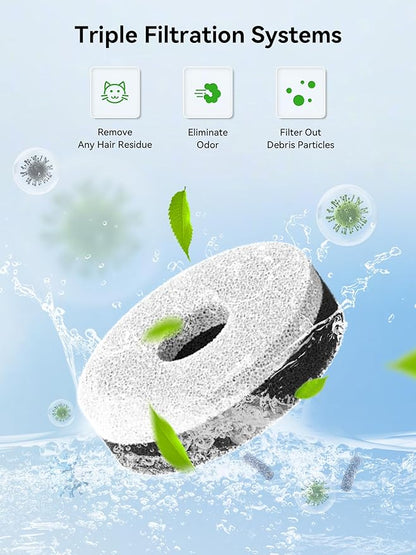 118oz/3.5L Smart Cat Water Fountain with App Control, Kitty spout cat Water Fountain, Ultra Quiet Pet Water Fountain for Cat Indoor, 2.4GHz Wi-Fi (Filters)