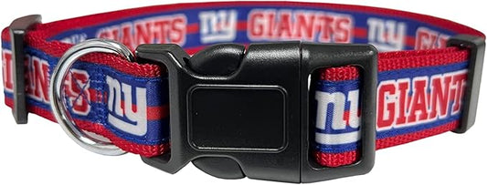 Pets First NFL New York Giants Licensed PET COLLAR, Small - Heavy-Duty, Strong, and Durable Dog Collar. Available in 31 Football Teams and 4 Sizes