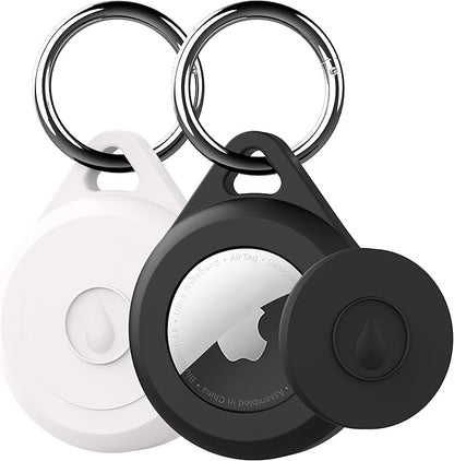 for Air tag Keychain Holder Case for Apple Air tag, 2 Pack of IPX8 Waterproof, Fully Shockproof, Anti Scratch for Air tag Holder Case for Key, Kid, Bag, Luggage, Pets Collar