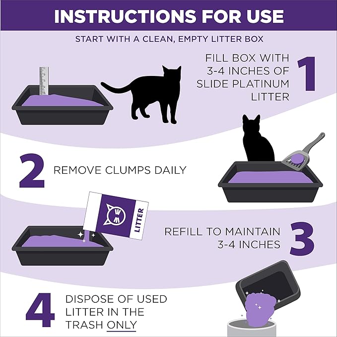 ARM & HAMMER Clump & Seal SLIDE Platinum Multi-Cat Clumping Cat Litter, Easy Clean Technology with No Scrubbing, 14-Day Odor Control, 18 lbs