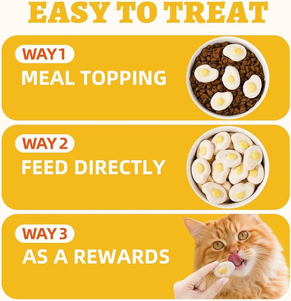 Wellix Freeze-Dried Treats for Dogs and Cats - SunnyBites Freeze Dried Chicken Cat Treats for Indoor Cats - Supports Immunity&Gut Healthy for Training Kitten Snack 3.5oz