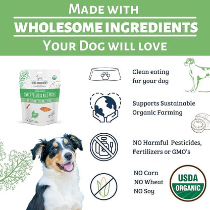 Dog Mamma's Organic Sweet Potato & Kale Recipe - Certified Organic Dog Treats 6 oz