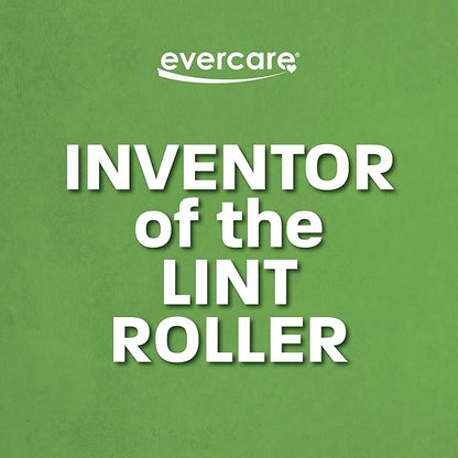 Evercare Giant Extreme Stick Lint Roller Brushes with 60 Easy-Peel Sheets, Pack of 5 Refillable Lint Rollers for Hair and Debris (300 Sheets Total)