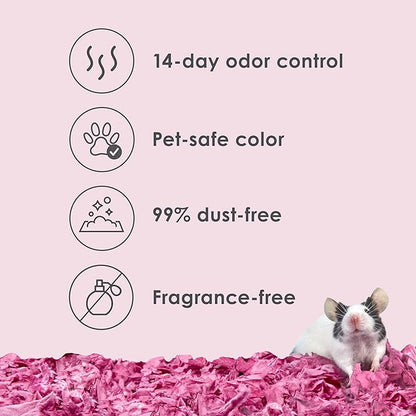 Kaytee Clean & Cozy Colors, Small Animal Bedding with Extreme Odor Control, Plum, 49.2 Liters