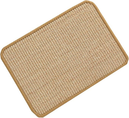 SHENGOCASE 4-Pack 6" X 8" Sisal Cat Scratching Mat Pad with Hook & Loop Tapes for Wall Couch, Window Perch, Cat Wall Furniture Shelves