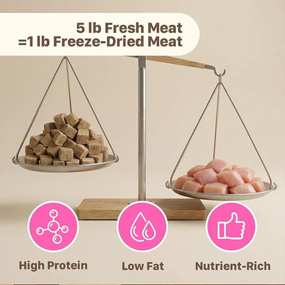 Freeze Dried Dog & Cat Treats – Single Ingredient Chicken Liver, High Protein Training Treats & Food Topper, 3.5 oz