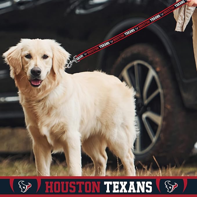 NFL PET Collar Houston Texans Dog Collar, Medium Football Team Collar for Dogs & Cats. A Shiny & Colorful Cat Collar & Dog Collar Licensed by The NFL