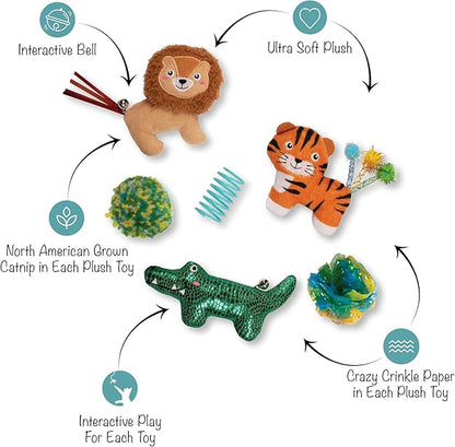 Fringe Studio 6PCS Multipack Cat Toy Set That's JUST GRRRREAT, Pet Shop Collection (610023)