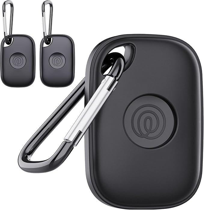 DDJ Case for Tile Life360 Pro (2024) Bluetooth Tracker with Keychain 2-Pack, Soft Silicone Cover Holder Key Ring Clip for Tile GPS Item iTag Finders Accessories, for Pet, Bags, Kids, Keys, Luggage