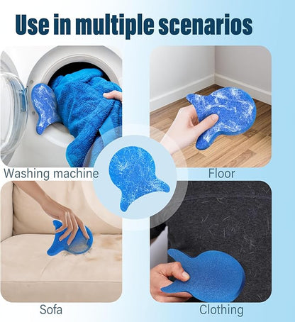 Pet Hair Remover for Laundry, Reusable Dog & Cat Hair Remover Tool, Effectively Removes Pet Hair, Lint and Dander from Bedding and Clothing, Suitable for Washing Machines, Dryers 4PCS