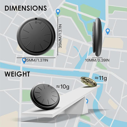 1PCS Black GPS Tracker for Vehicles,Real Time Car Tracker Work with Apple Find My(iOS Only),No Subscription Global Coverage Hidden Car Locator with Magnetic Case