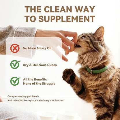 Freeze-Dried Cat and Dog Treats, Simple Egg Yolk with Fish Oil Added for Skin and Coat Support, 3.5 oz., Premium Food Toppers and Snacks