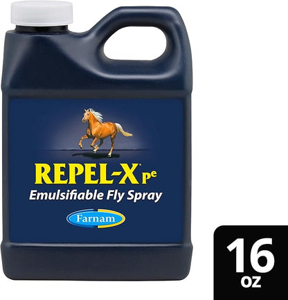 Farnam Repel-X pe Concentrated Fly Spray for Horses, Just Add Water 16 Ounces (Pack of 2)