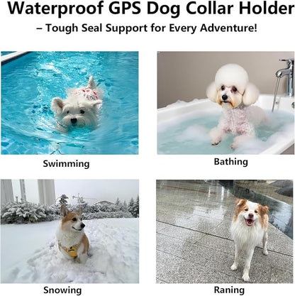 Air Tags Dog Collar, Waterproof Pet Collar with Air-Tag Chip for Apple Find My (iOS only) (SkyBlue, S)