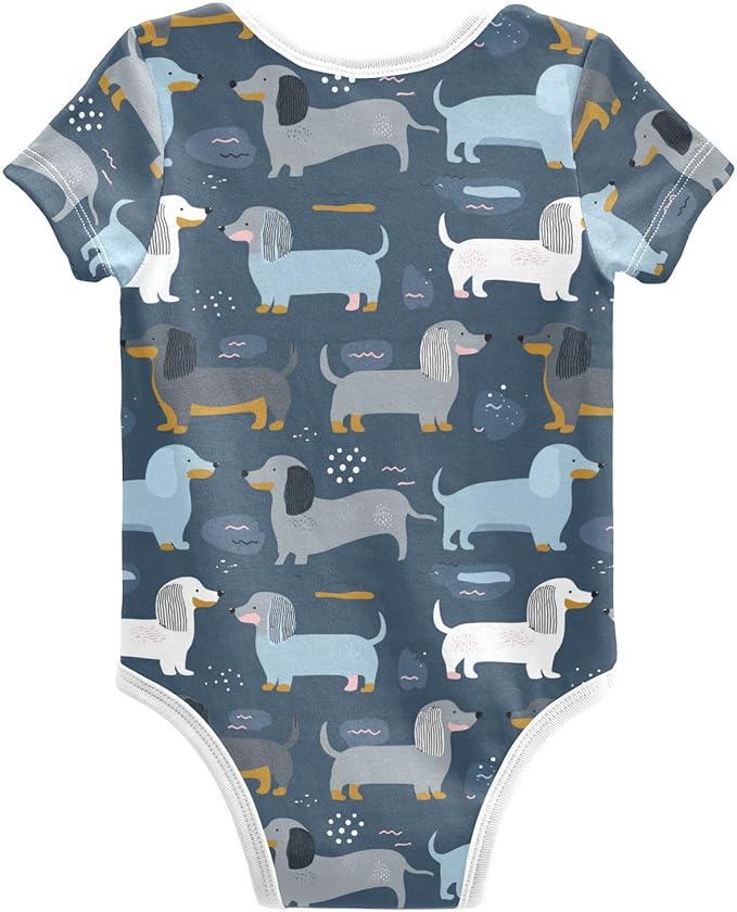 Bright Emotions Raccoons Baby Short Sleeve Bodysuits Romper Unisex Infant Outfit Wrapping Clothes for Boy Girl kids 3M