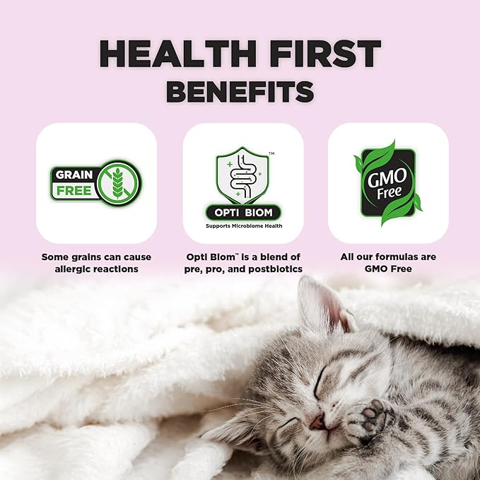 Nature's HUG Hypoallergenic Dry Cat Food for Kitten Growth – Complete & Balanced Nutrition, Sensitive Stomach Support, High-Protein, Grain Free – 4lb