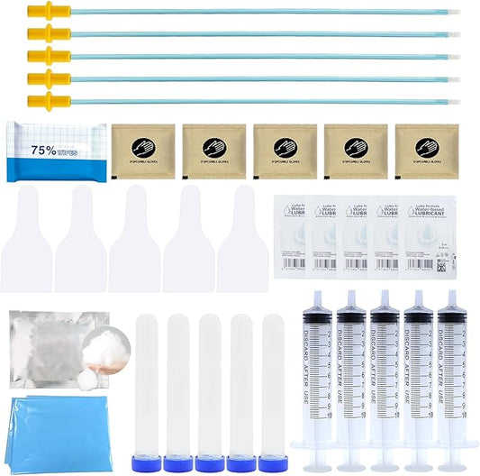 REDDOUDOU 5 Set AI Artificially Inseminate Dog Kit, Artificial Breeding Pipette Canine Semen Collection Sleeves Med/Lg AI Breeding Kit,Includes lubricating Jelly