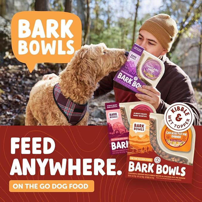 On The Go Dog Food, Chicken Pot Pie Dinner - 7.5 oz Tray (6 Count), Made in The USA with Real Chicken