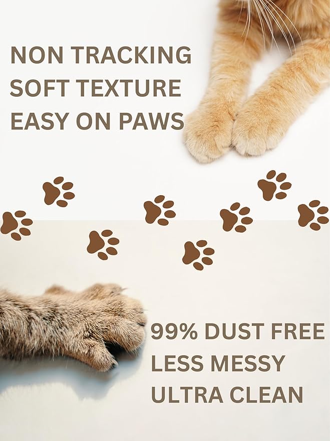 Plant-Based Bamboo Fiber Cat Litter, Green & Eco Friendly, Powerful Odor Control, No Chemicals, Instant Clumping, 99% Dust Free, 5.3Pounds, Fresh Bamboo Scent