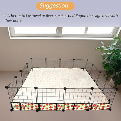 Guinea Pig Cage Liner，Washable Waterproof Oxford Cloth Cage Liners for Small Animals,Hamster Chinchilla Hedgehog Rabbit and Other Small Animals Not Include Cage(48x48 inches)